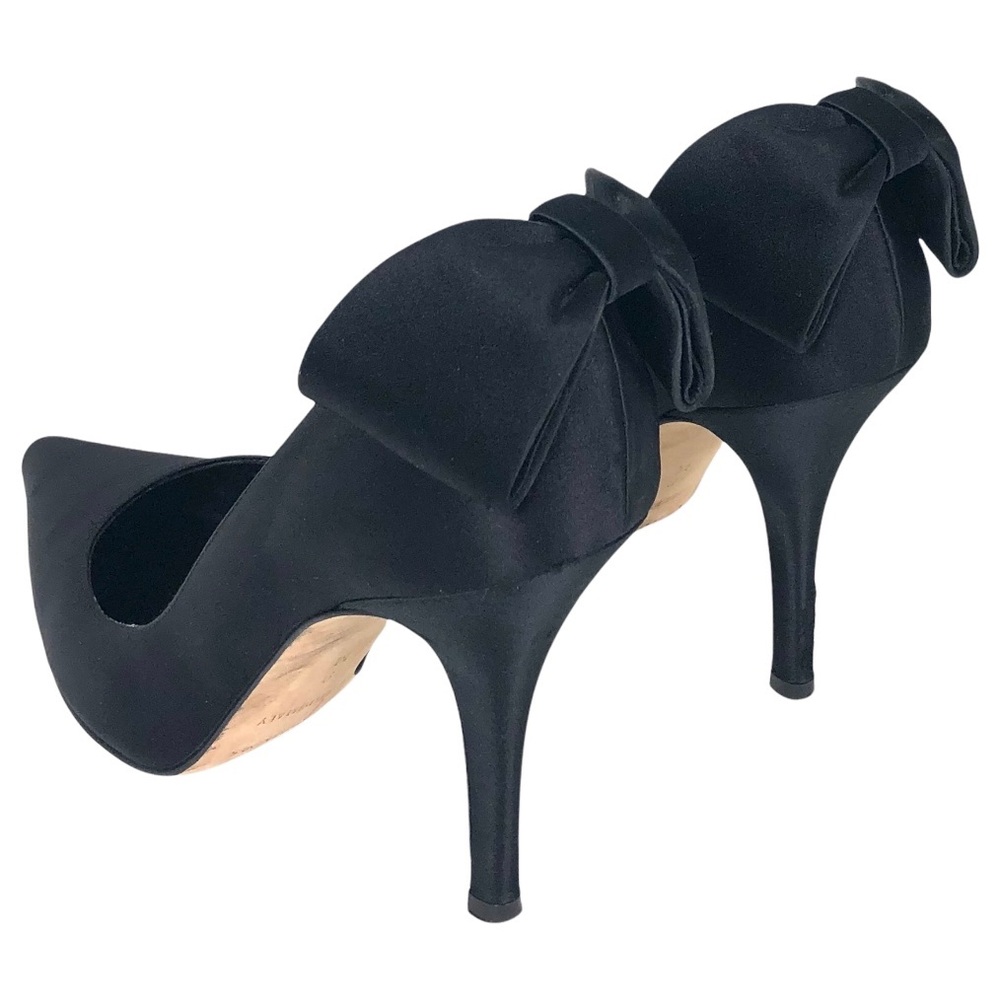 Michael Kors Black Satin Pointy Toe High Heel Pumps made in Italy - Picture 6 of 12